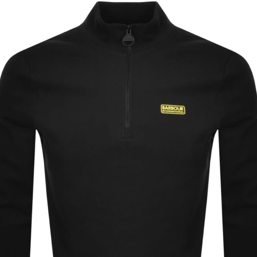 Image number 2 for Barbour International Half Zip Sweatshirt Black