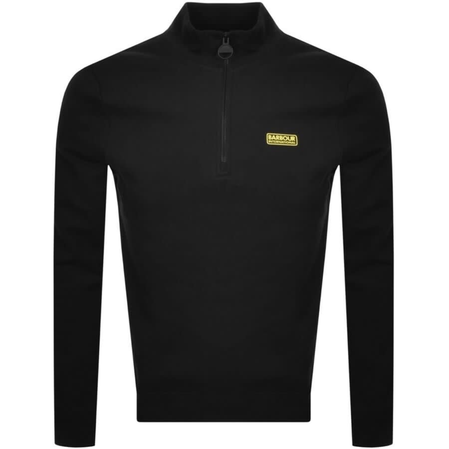 Image number 1 for Barbour International Half Zip Sweatshirt Black