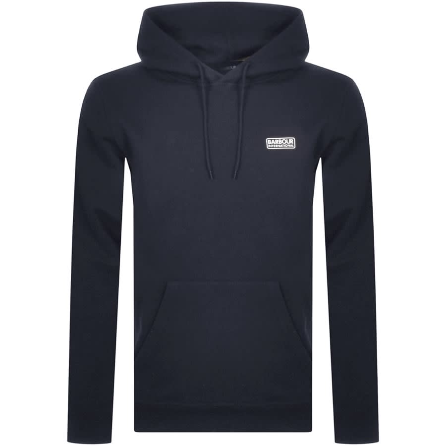 Image number 1 for Barbour International Logo Hoodie Navy