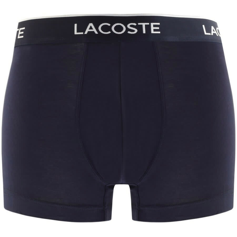 Image number 3 for Lacoste Underwear Triple Pack Trunks Navy