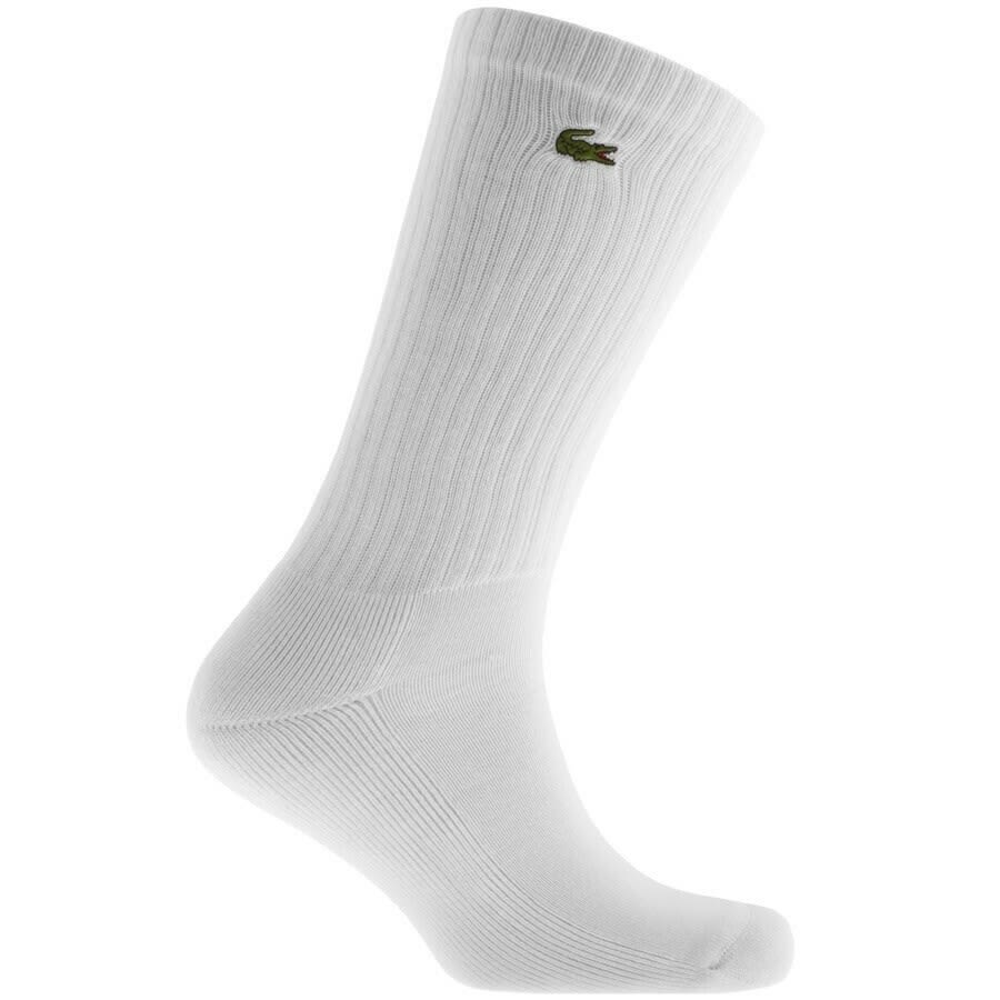 Image number 2 for Lacoste Logo Triple Pack Socks Grey