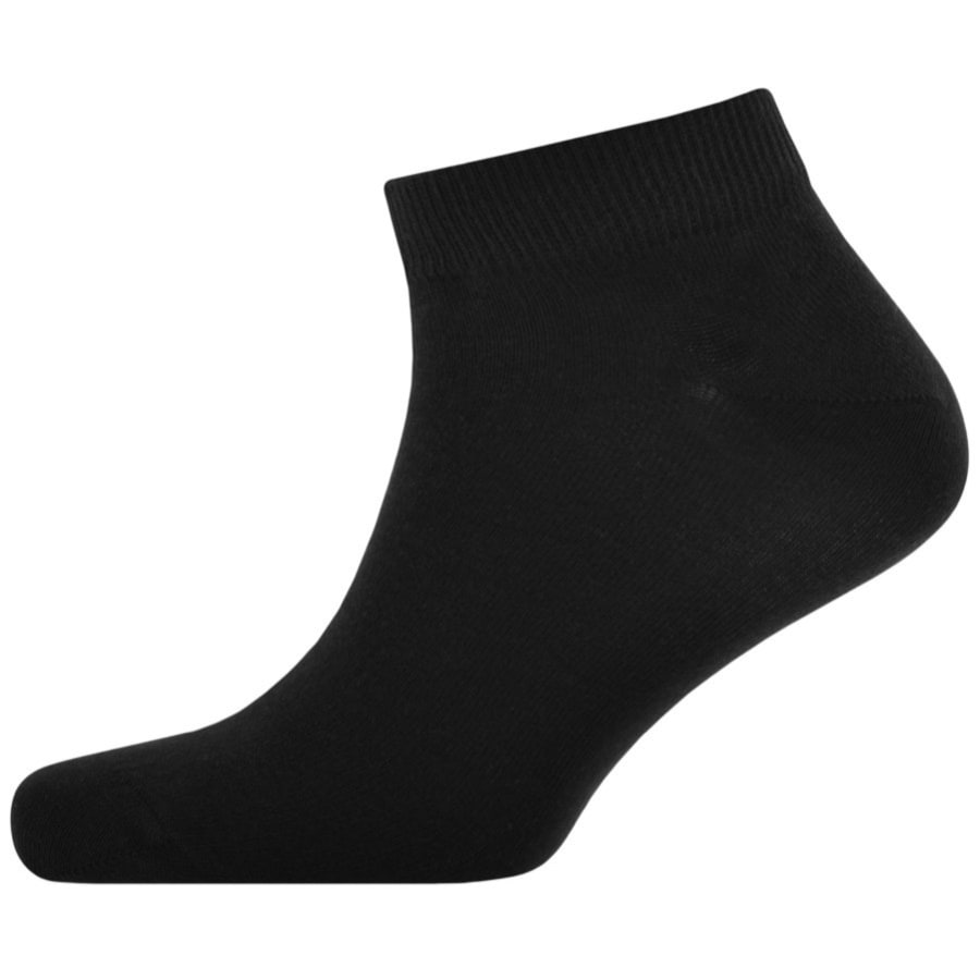 Image number 2 for Lacoste Triple Pack Ankle Socks Black