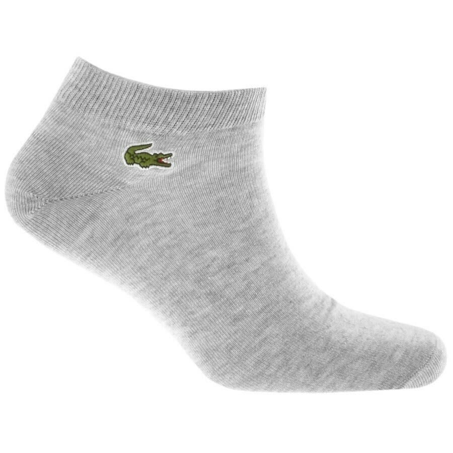 Image number 3 for Lacoste Triple Pack Ankle Socks White