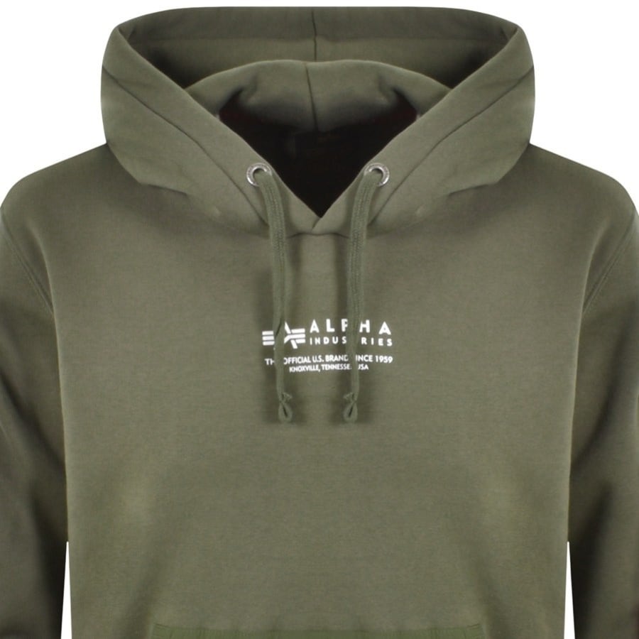 Image number 2 for Alpha Industries Nylon Pocket Hoodie Green