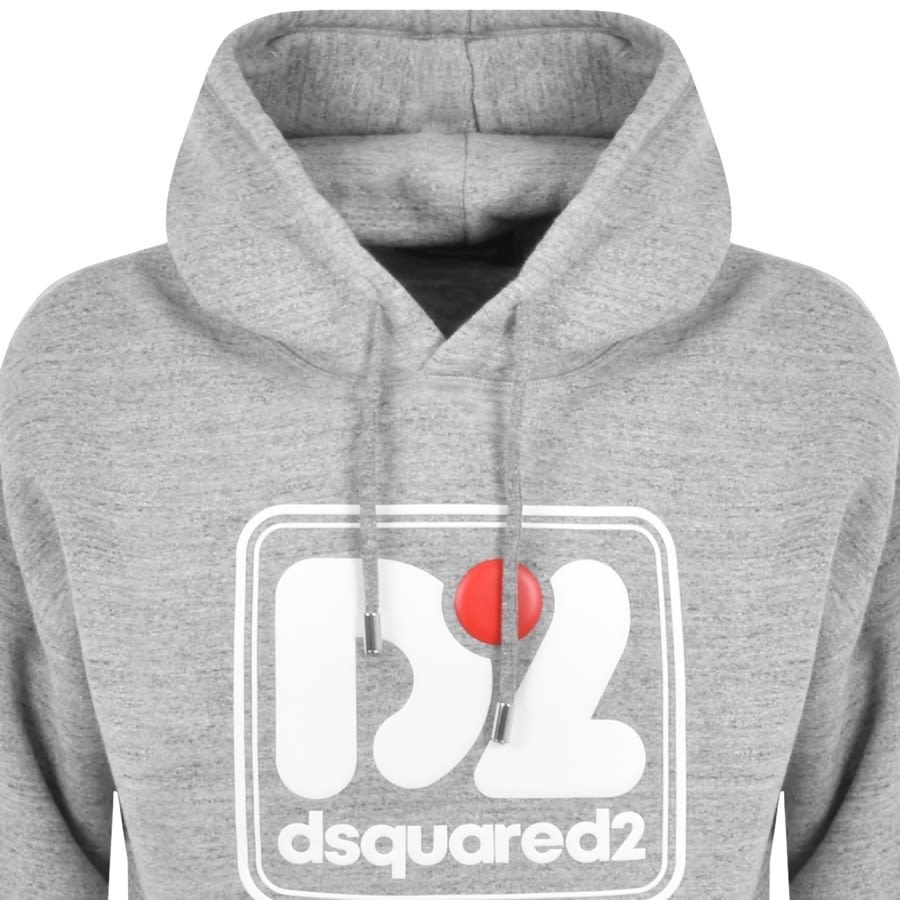Image number 2 for DSQUARED2 Logo Pullover Hoodie Grey