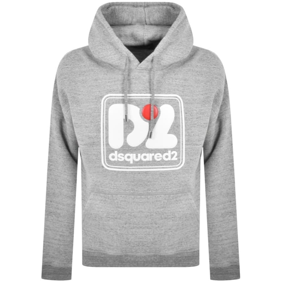 Image number 1 for DSQUARED2 Logo Pullover Hoodie Grey