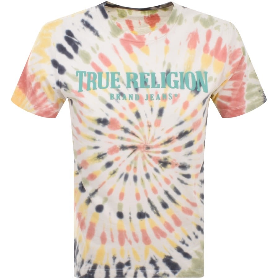 Image number 1 for True Religion Tie Dye T Shirt White