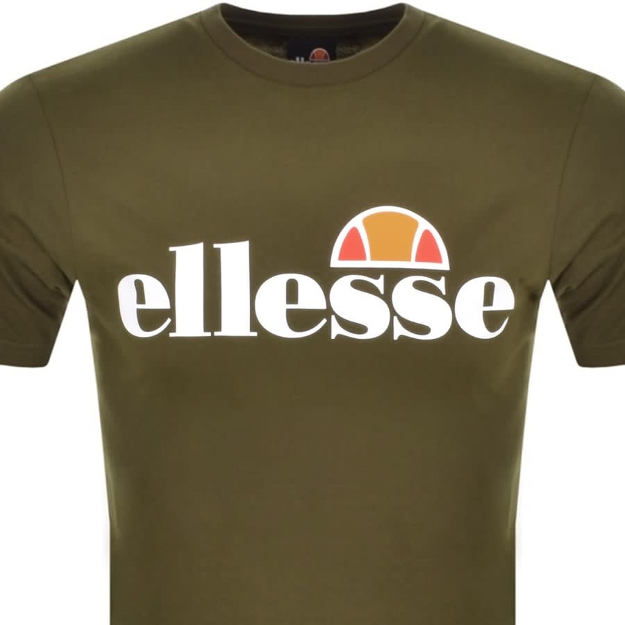 Image number 2 for Ellesse SL Prado Logo T Shirt Khaki