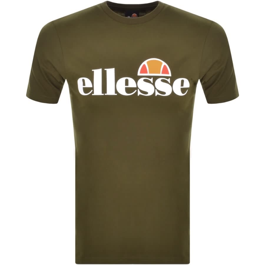 Image number 1 for Ellesse SL Prado Logo T Shirt Khaki