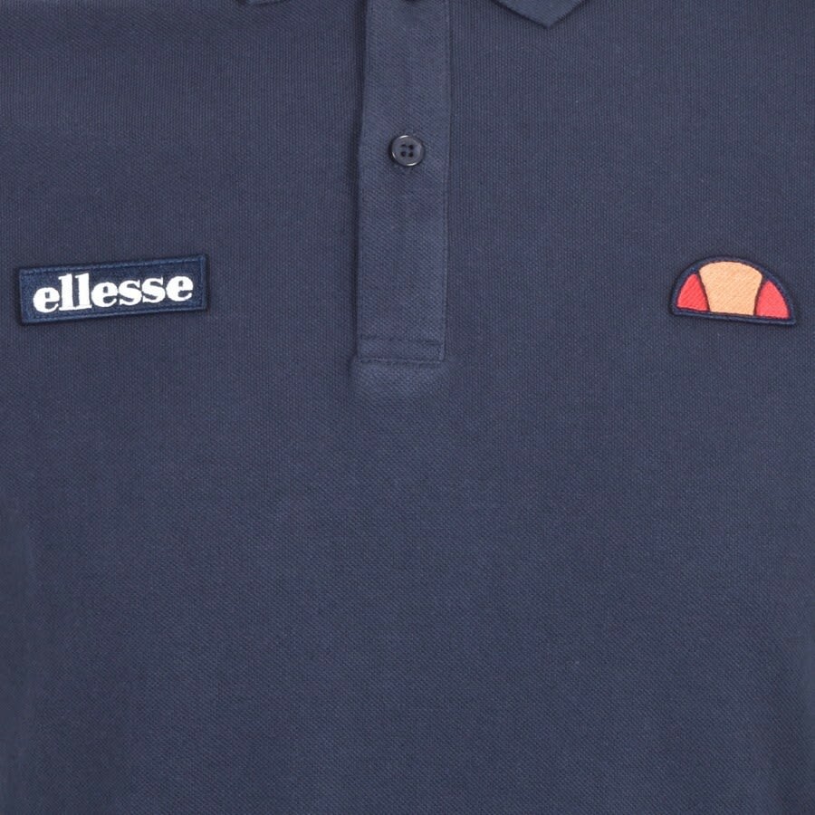 Image number 3 for Ellesse Montura Short Sleeved Polo T Shirt Navy