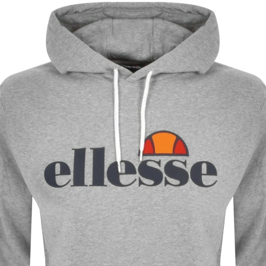 Image number 2 for Ellesse Gottero Large Logo Pullover Hoodie Grey