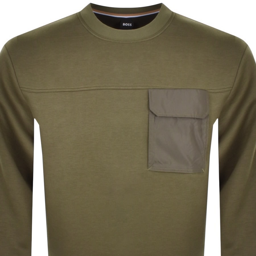 Image number 2 for BOSS Stadler 192 Sweatshirt Green