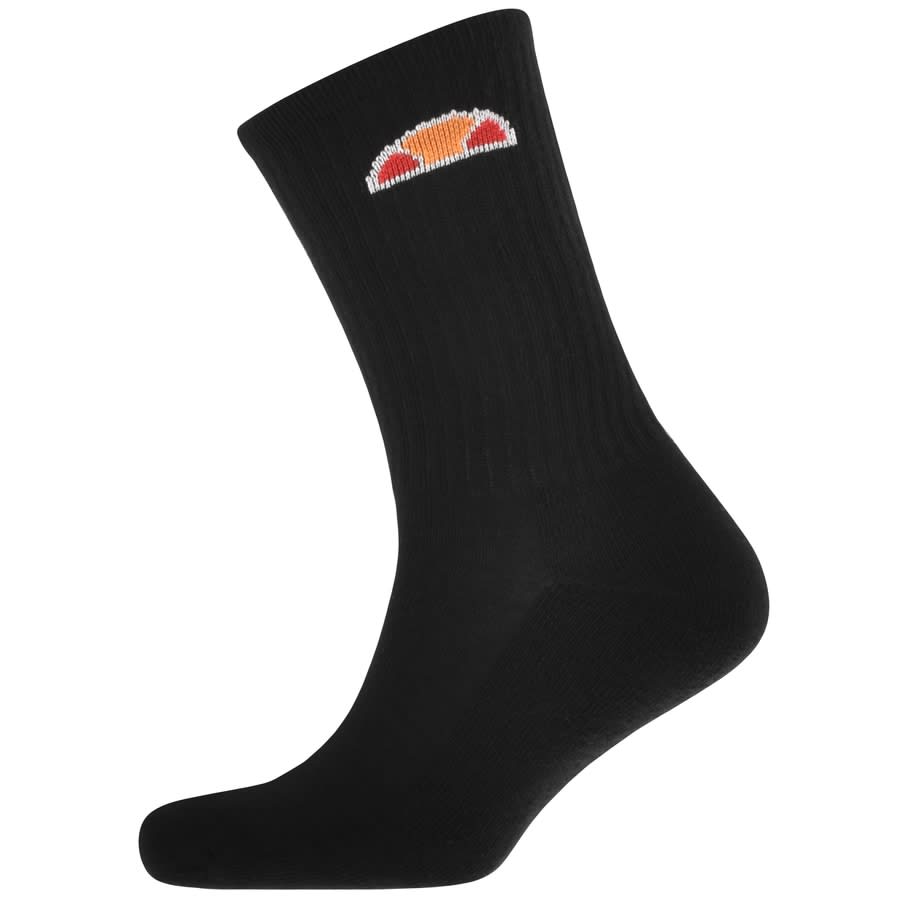 Image number 2 for Ellesse 6 Pack Sport Socks Black