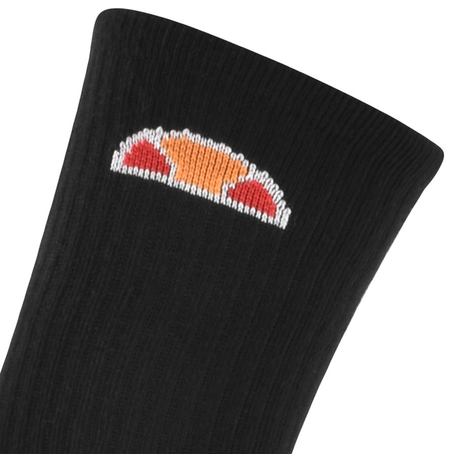 Image number 3 for Ellesse 6 Pack Sport Socks Black