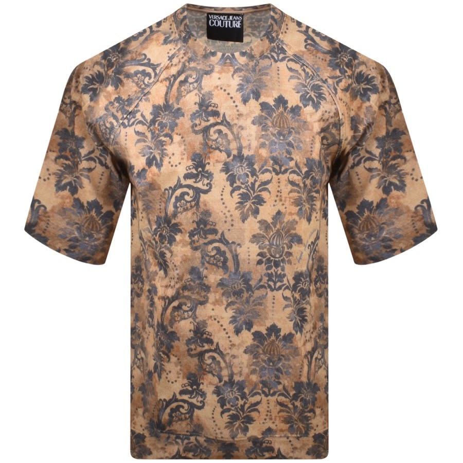Image number 1 for Versace Jeans Couture Oversized T Shirt Brown