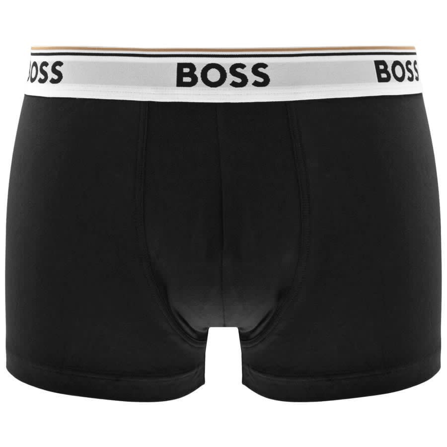 Image number 2 for BOSS Underwear Three Pack Trunks Black