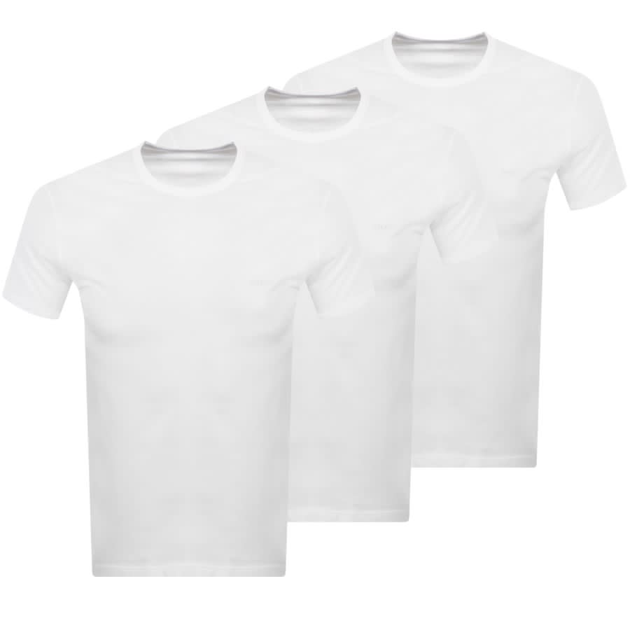 Image number 1 for BOSS Triple Pack Crew Neck T Shirts White