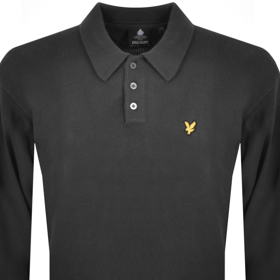 Image number 2 for Lyle And Scott Polo Knit Jumper Grey