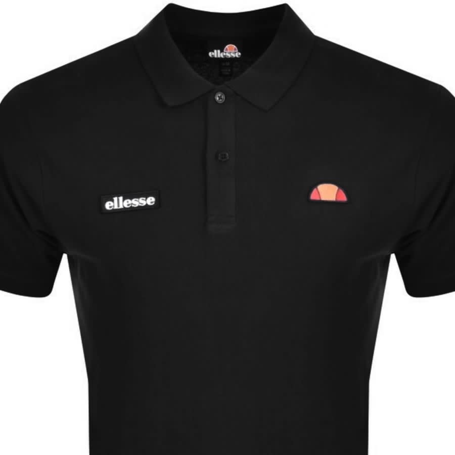 Image number 2 for Ellesse Montura Short Sleeved Polo T Shirt Black