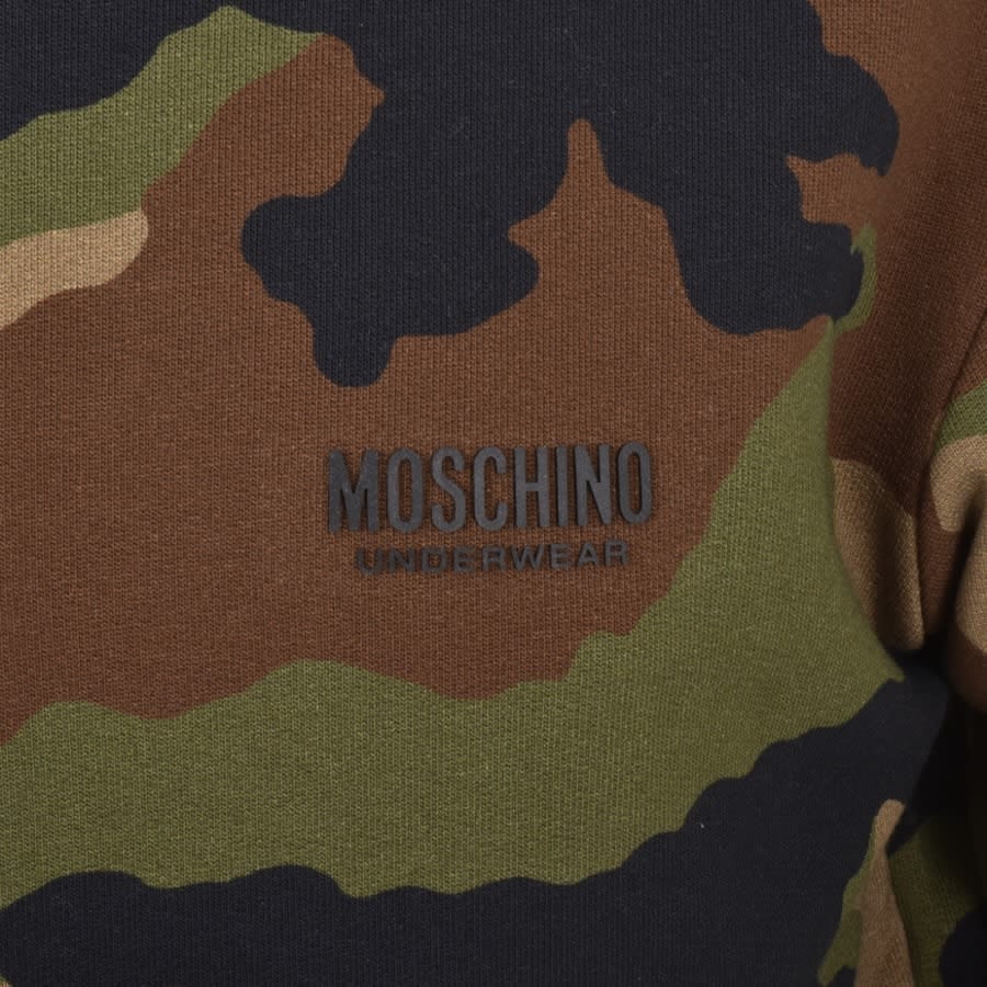 Image number 3 for Moschino Lounge Camo Sweatshirt Green