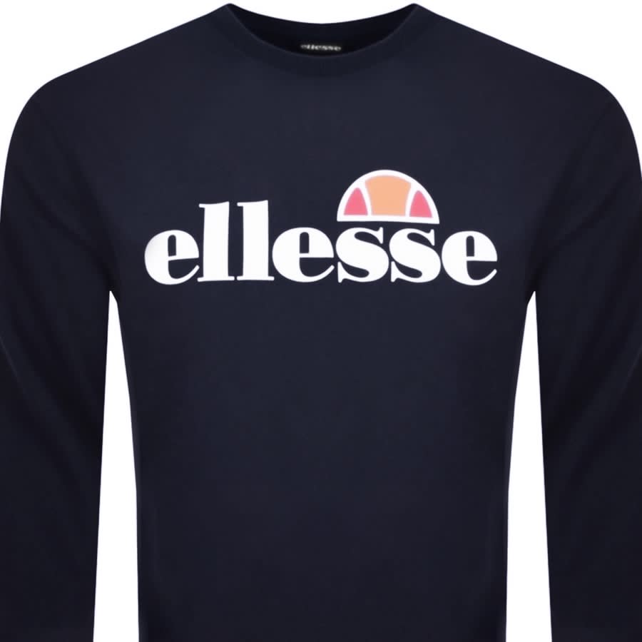 Image number 2 for Ellesse SL Succiso Crew Neck Sweatshirt Navy