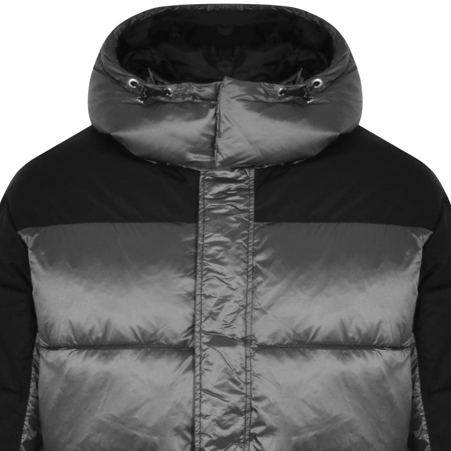 Image number 2 for Armani Exchange Hooded Down Jacket Grey