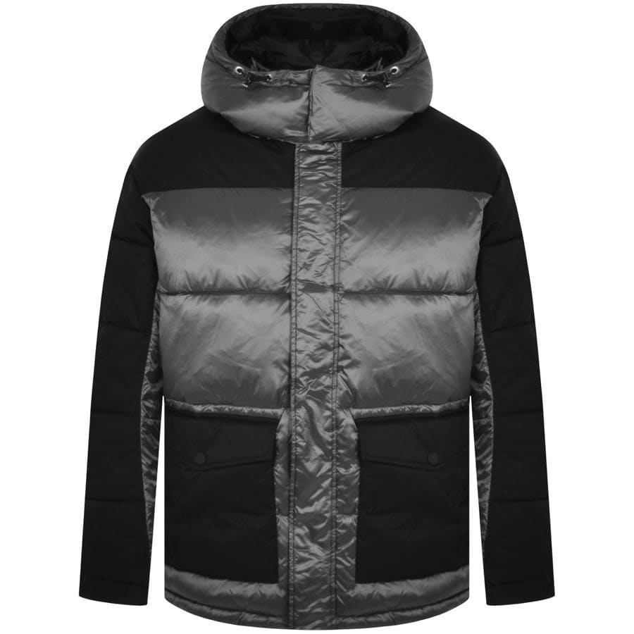 Image number 1 for Armani Exchange Hooded Down Jacket Grey