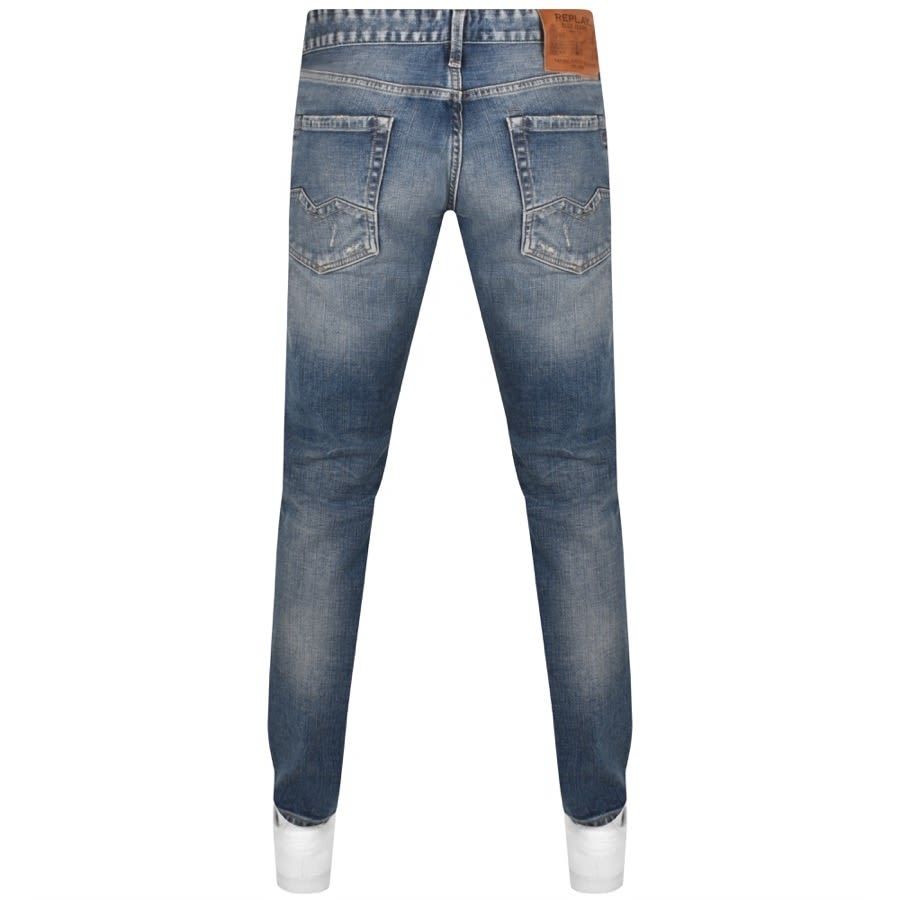 Image number 2 for Replay Waitom Regular Slim Jeans Blue