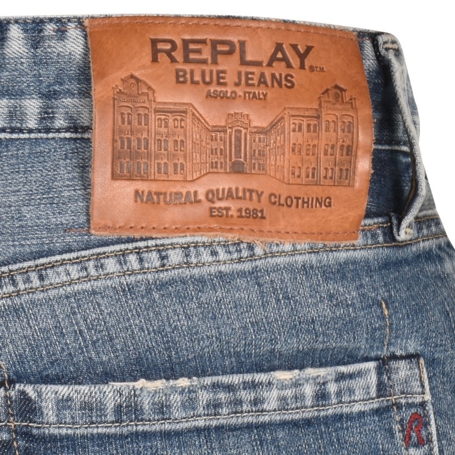 Image number 3 for Replay Waitom Regular Slim Jeans Blue