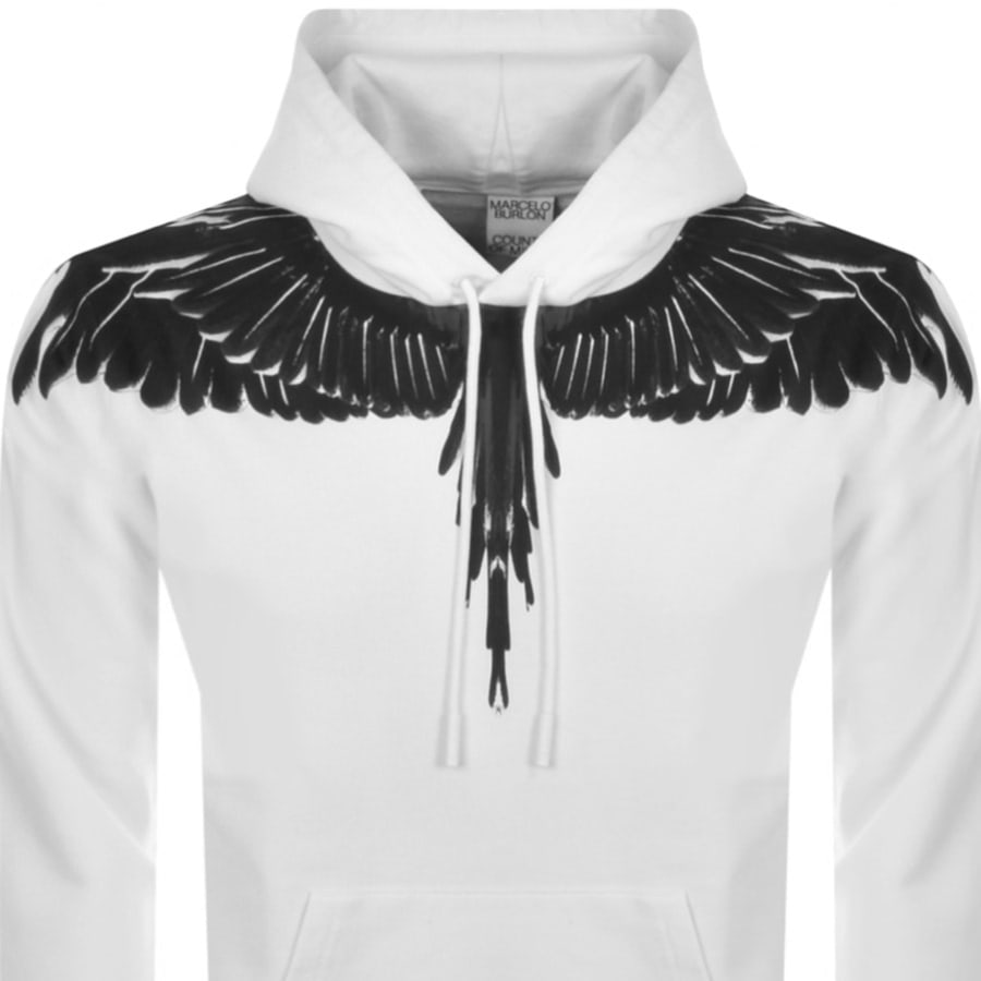 Image number 2 for Marcelo Burlon Icon Wings Hoodie White