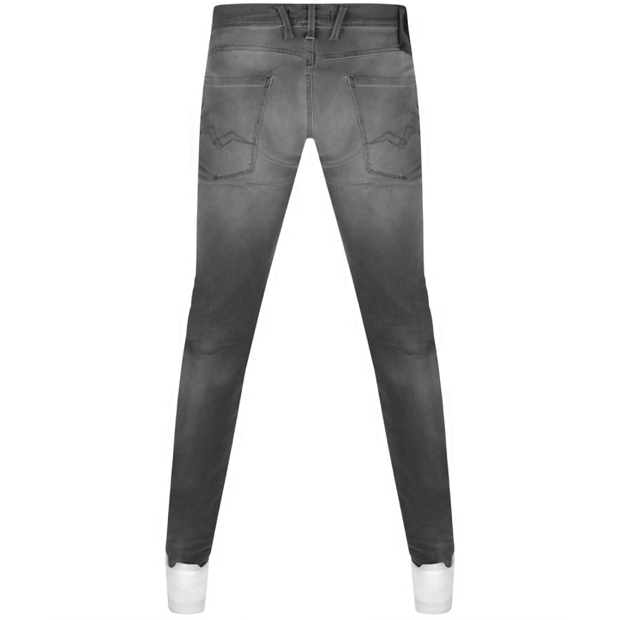 Image number 2 for Replay Anbass Hyperflex Light Wash Jeans Grey