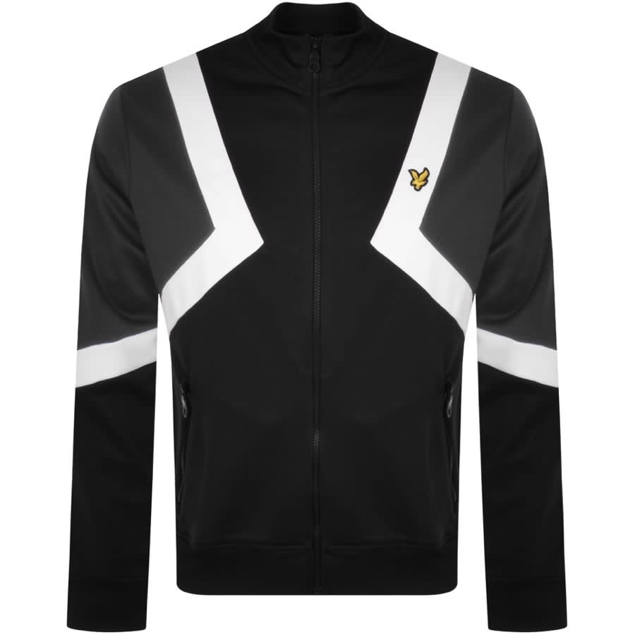 Image number 1 for Lyle And Scott Striped Track Top Black