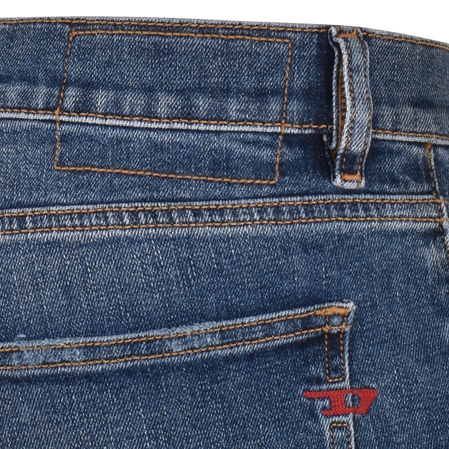 Image number 3 for Diesel D Strukt Slim Fit Jeans Mid Wash Blue