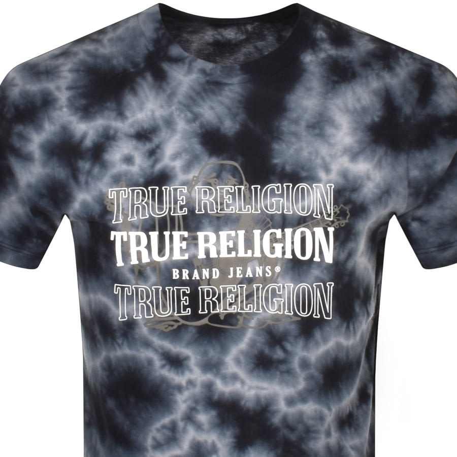 Image number 2 for True Religion Tie Dye Logo T Shirt Black