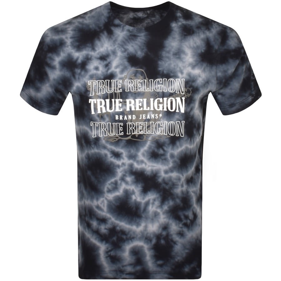 Image number 1 for True Religion Tie Dye Logo T Shirt Black