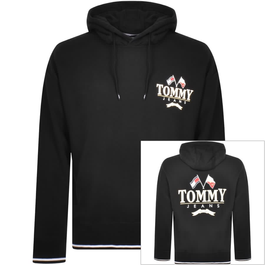 Image number 1 for Tommy Jeans Logo Hoodie Black