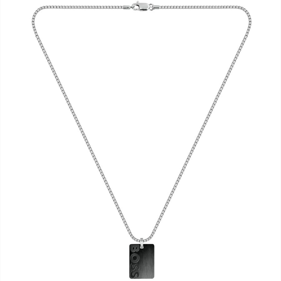 Image number 2 for BOSS ID Pendant Necklace Silver