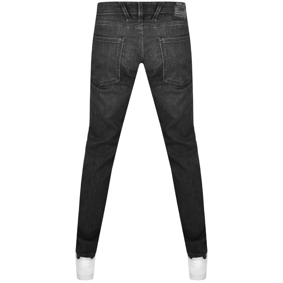 Image number 2 for Replay Anbass Slim Fit Jeans Black