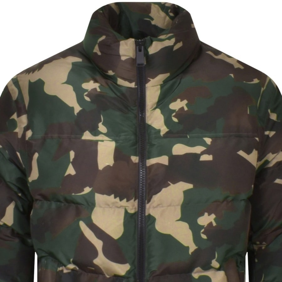 Image number 2 for Heron Preston Camo Puffer Jacket Green