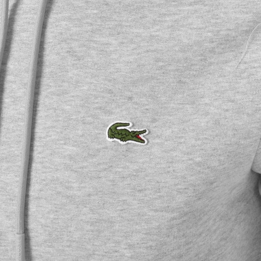 Image number 3 for Lacoste Logo Pullover Hoodie Grey