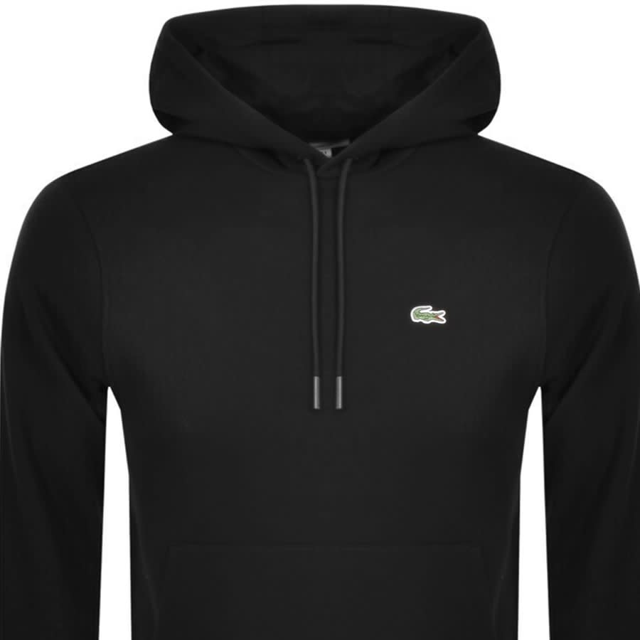 Image number 2 for Lacoste Logo Pullover Hoodie Black