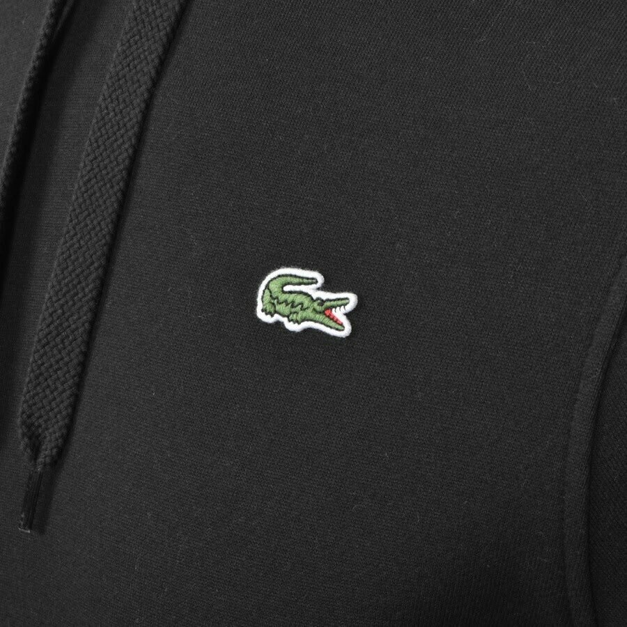 Image number 3 for Lacoste Logo Pullover Hoodie Black