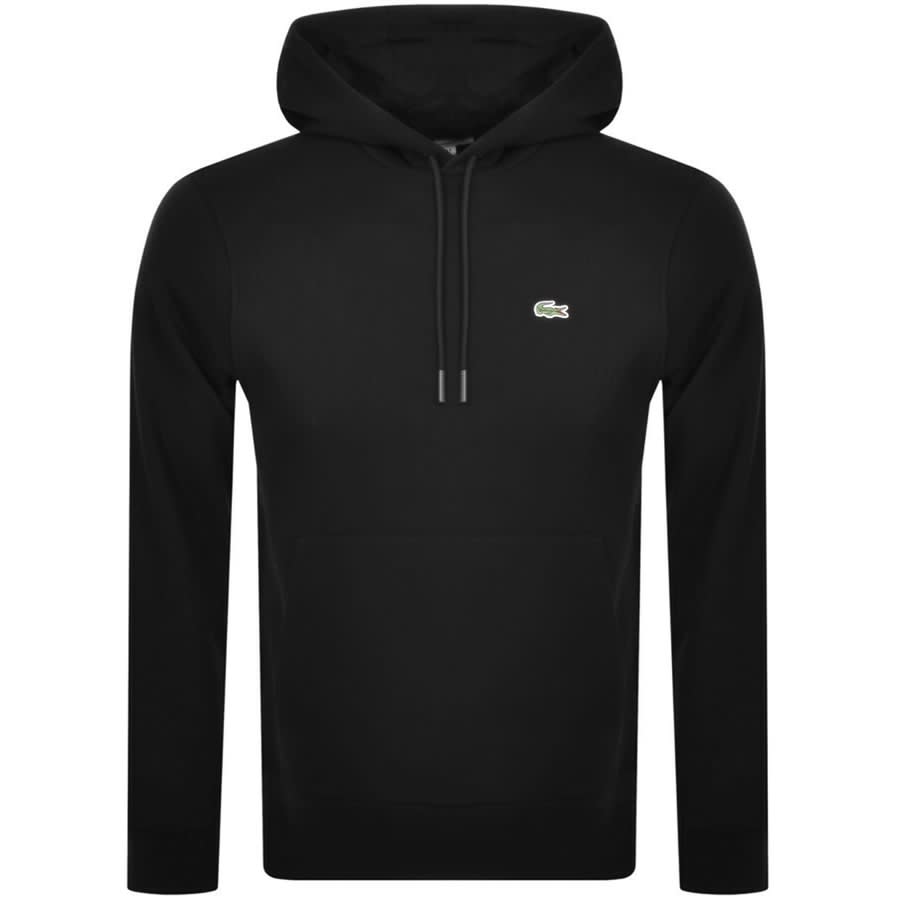 Image number 1 for Lacoste Logo Pullover Hoodie Black