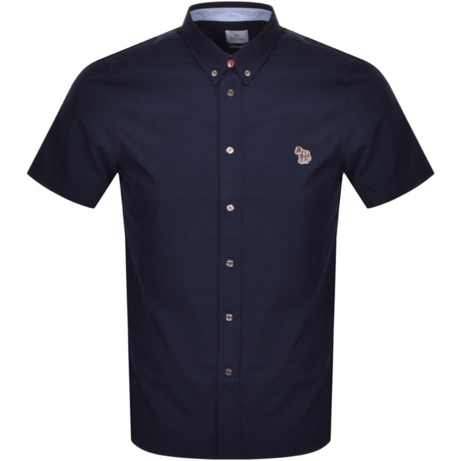 Image number 1 for Paul Smith Zebra Short Sleeved Shirt Navy