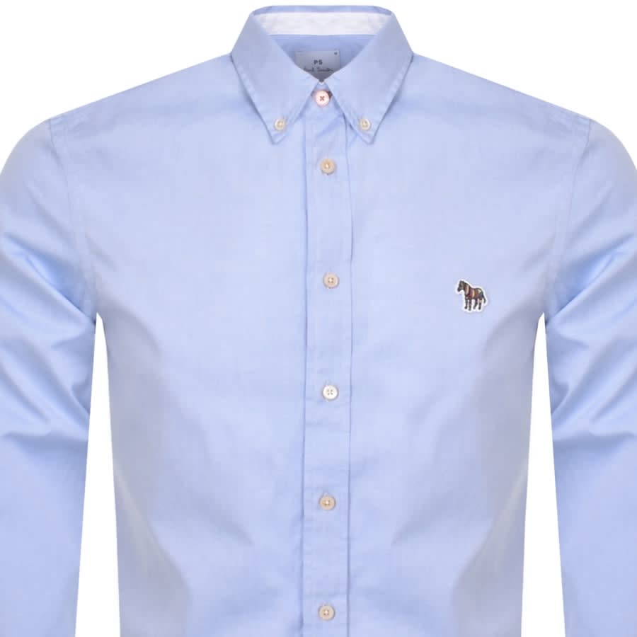 Image number 2 for Paul Smith Long Sleeved Shirt Blue