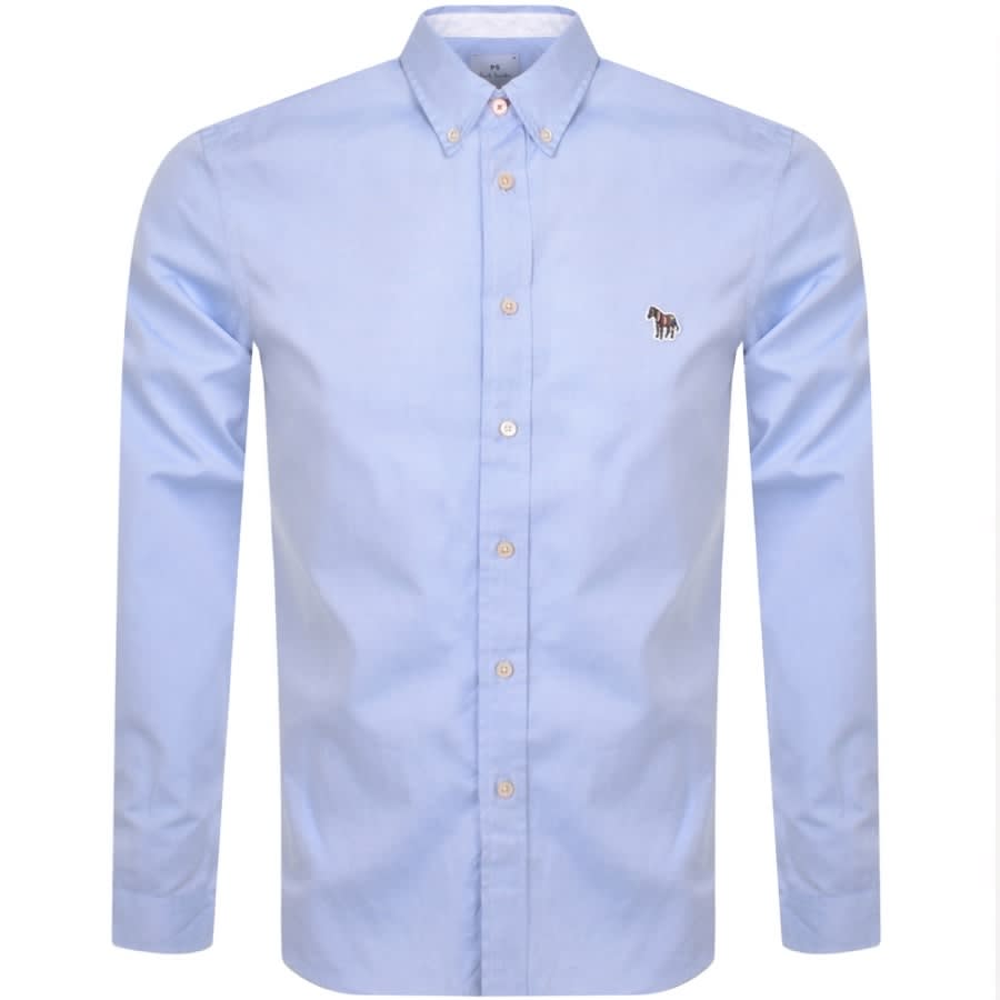 Image number 1 for Paul Smith Long Sleeved Shirt Blue