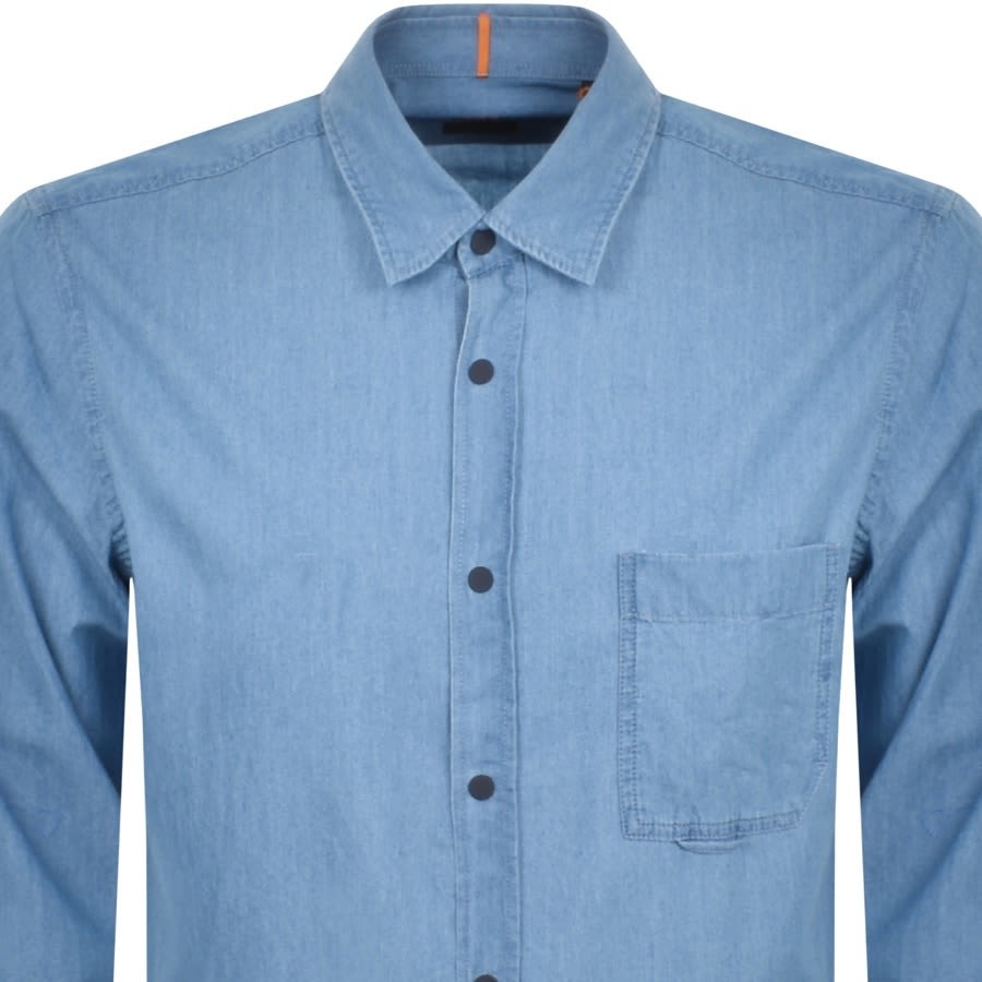 Image number 2 for BOSS Riou 1 Long Sleeved Shirt Blue