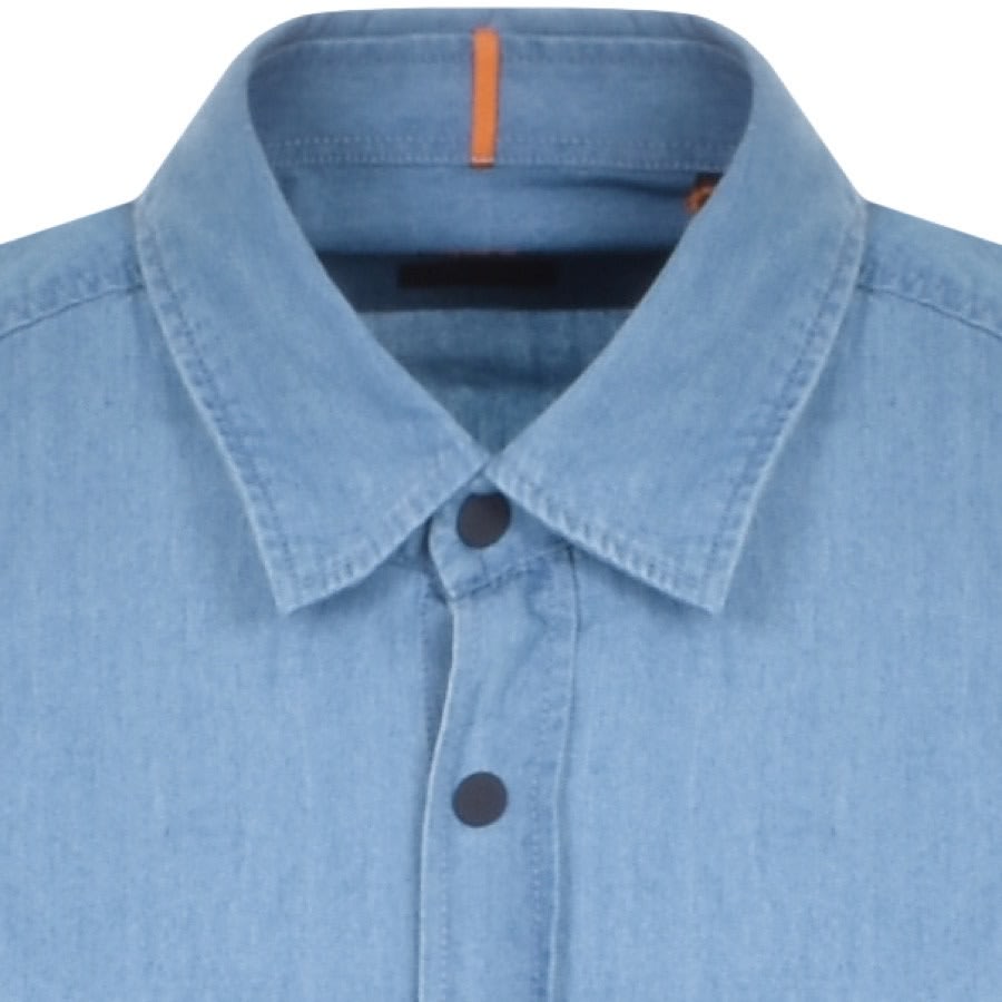 Image number 3 for BOSS Riou 1 Long Sleeved Shirt Blue