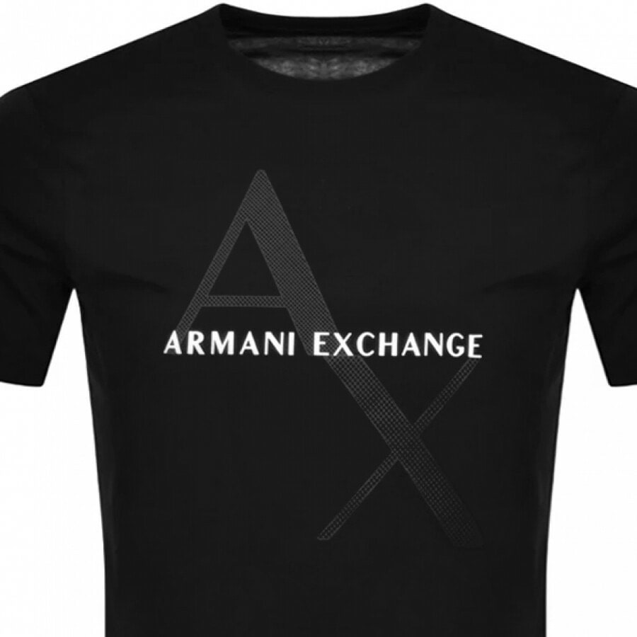 Image number 2 for Armani Exchange Crew Neck Logo T Shirt Black