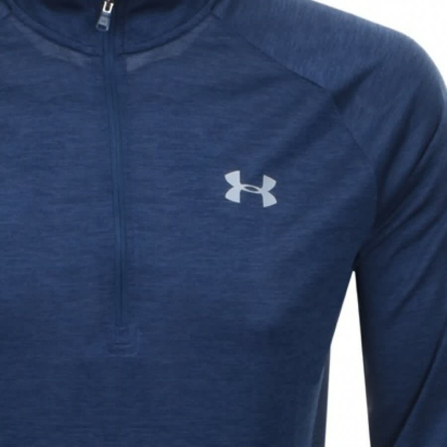 Image number 3 for Under Armour Half Zip Tech Sweatshirt Blue